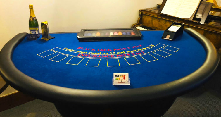 Blackjack Table from Edinburgh Fun Casinos